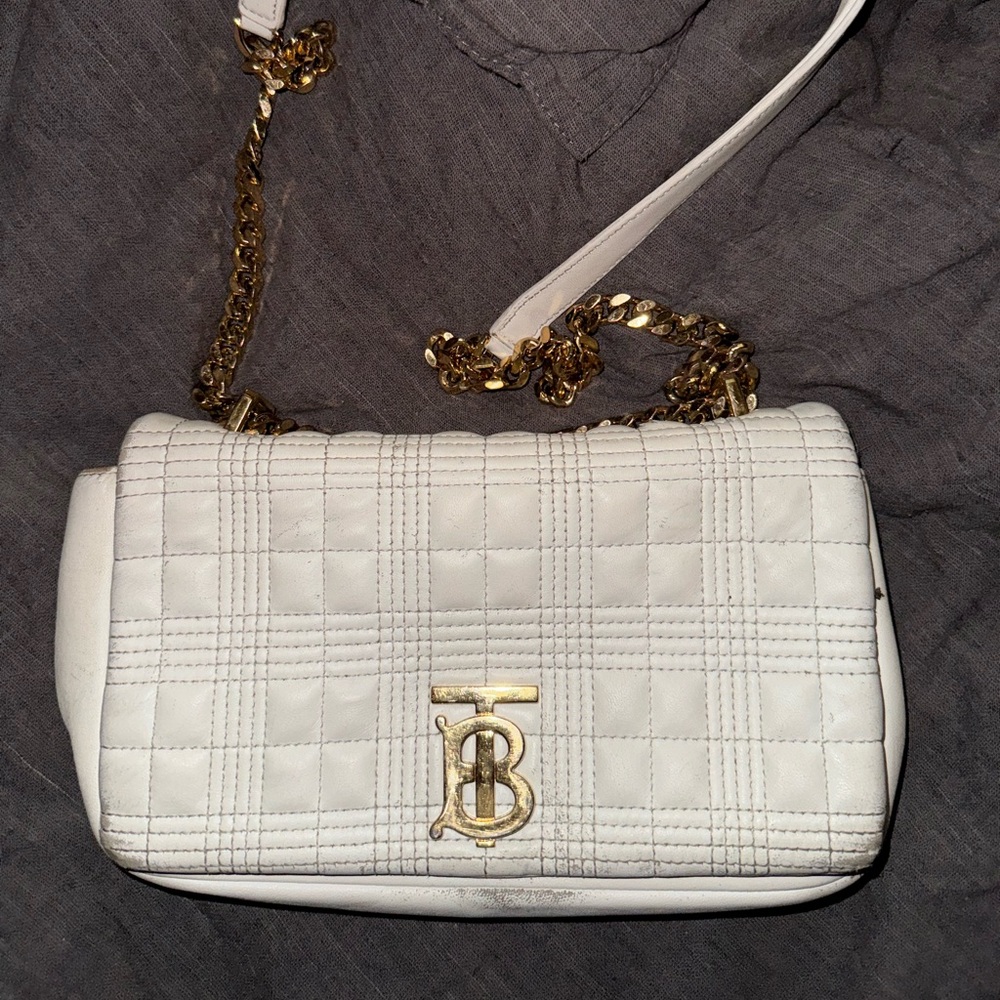 White Burberry Crossbody Bag
